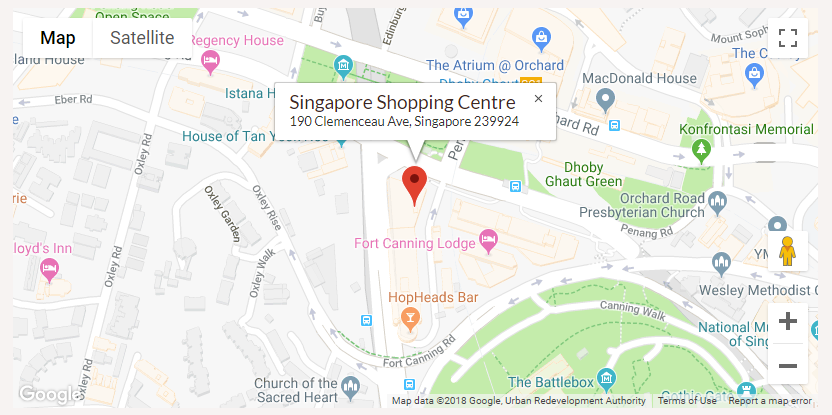 Singapore Shopping Centre Map