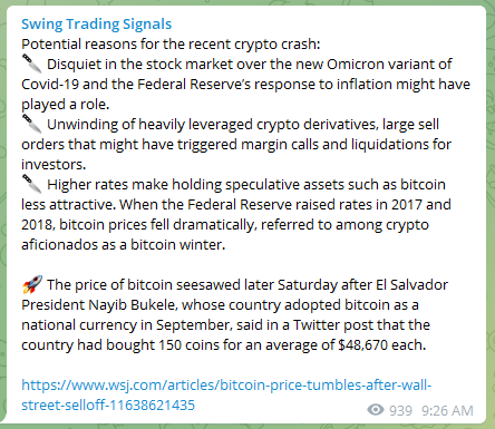Trading Signals Crypto Analysis 061221