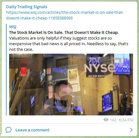 Trading Signals Stock Market 210722