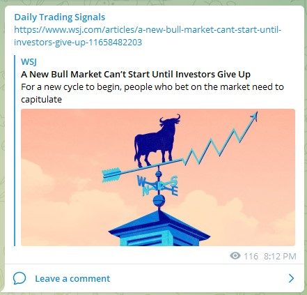 Trading Signals Bull Market News 220722