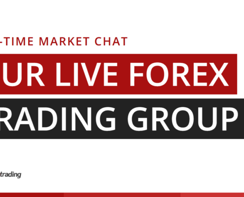 Title card: our live forex trading group, real-time market chat, Synapse Trading