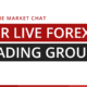 Title card: our live forex trading group, real-time market chat, Synapse Trading
