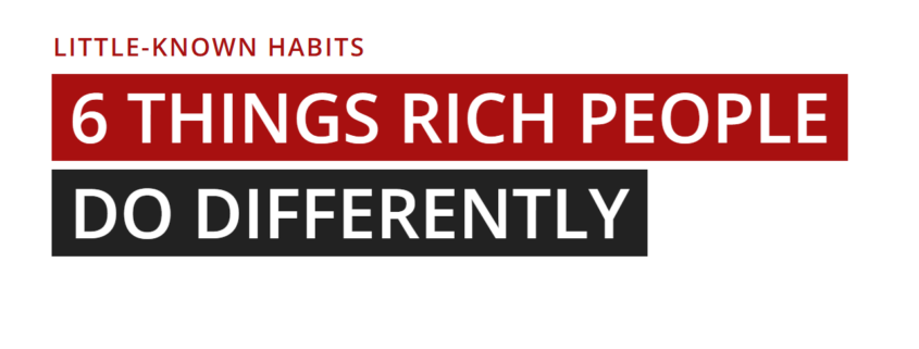 Title card: 6 little-known things rich people do differently, Synapse Trading
