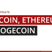 Title card: crypto update on Bitcoin, Ethereum and Dogecoin, Synapse Trading