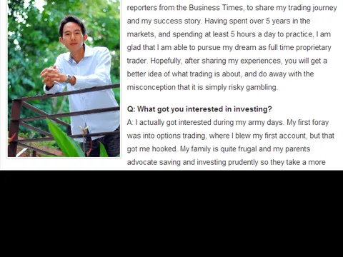 The Business Times interview, October 2011