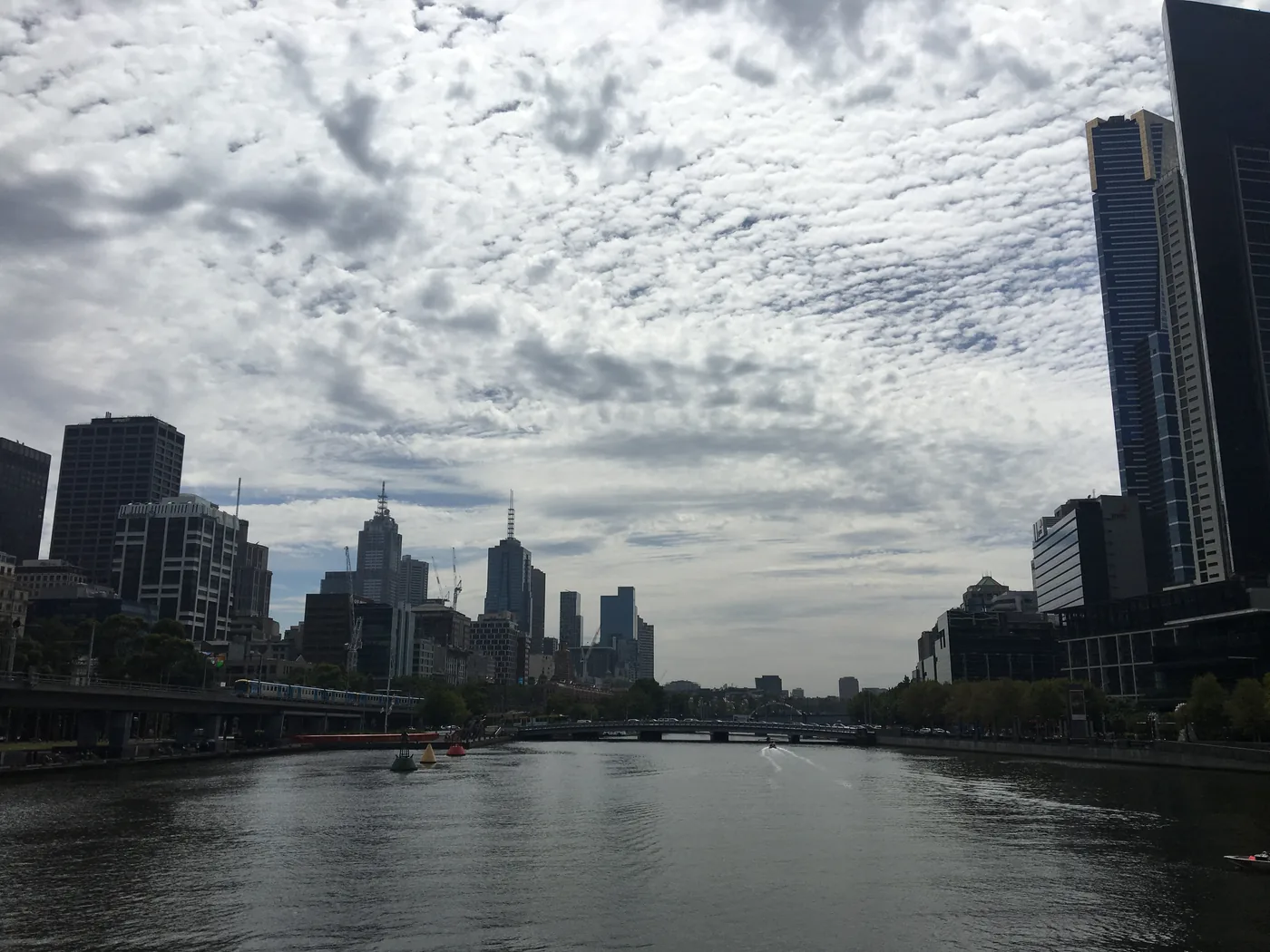 The Yarra River and the Melbourne skyline