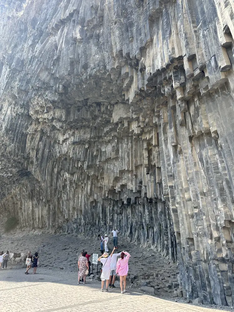 Basalt columns of the Symphony of the Stones in the Garni gorge, Armenia