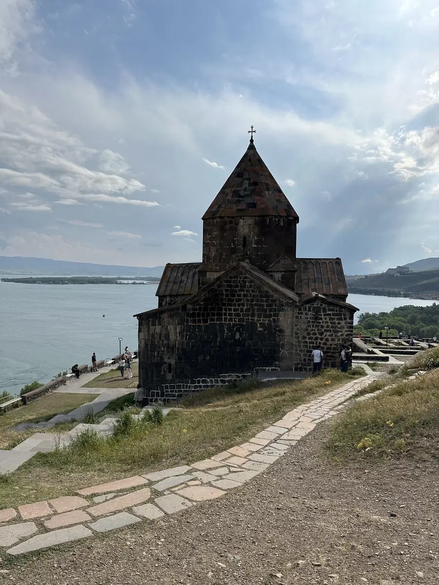 Sevanavank church on the peninsula above Lake Sevan, Armenia