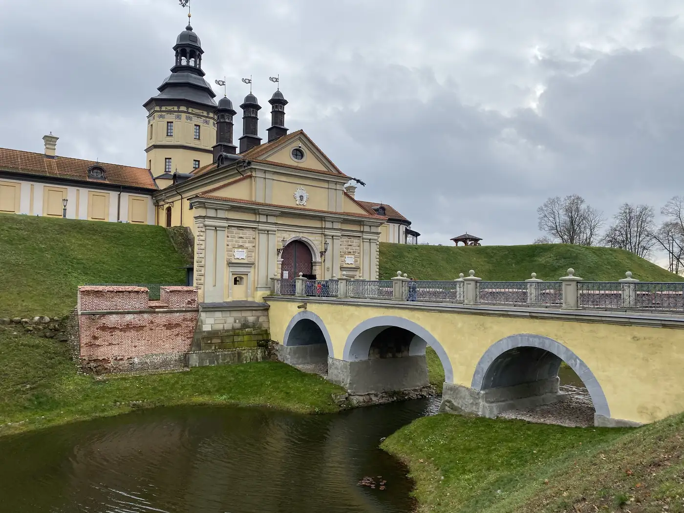Nesvizh Castle's gate and bridge over the moat