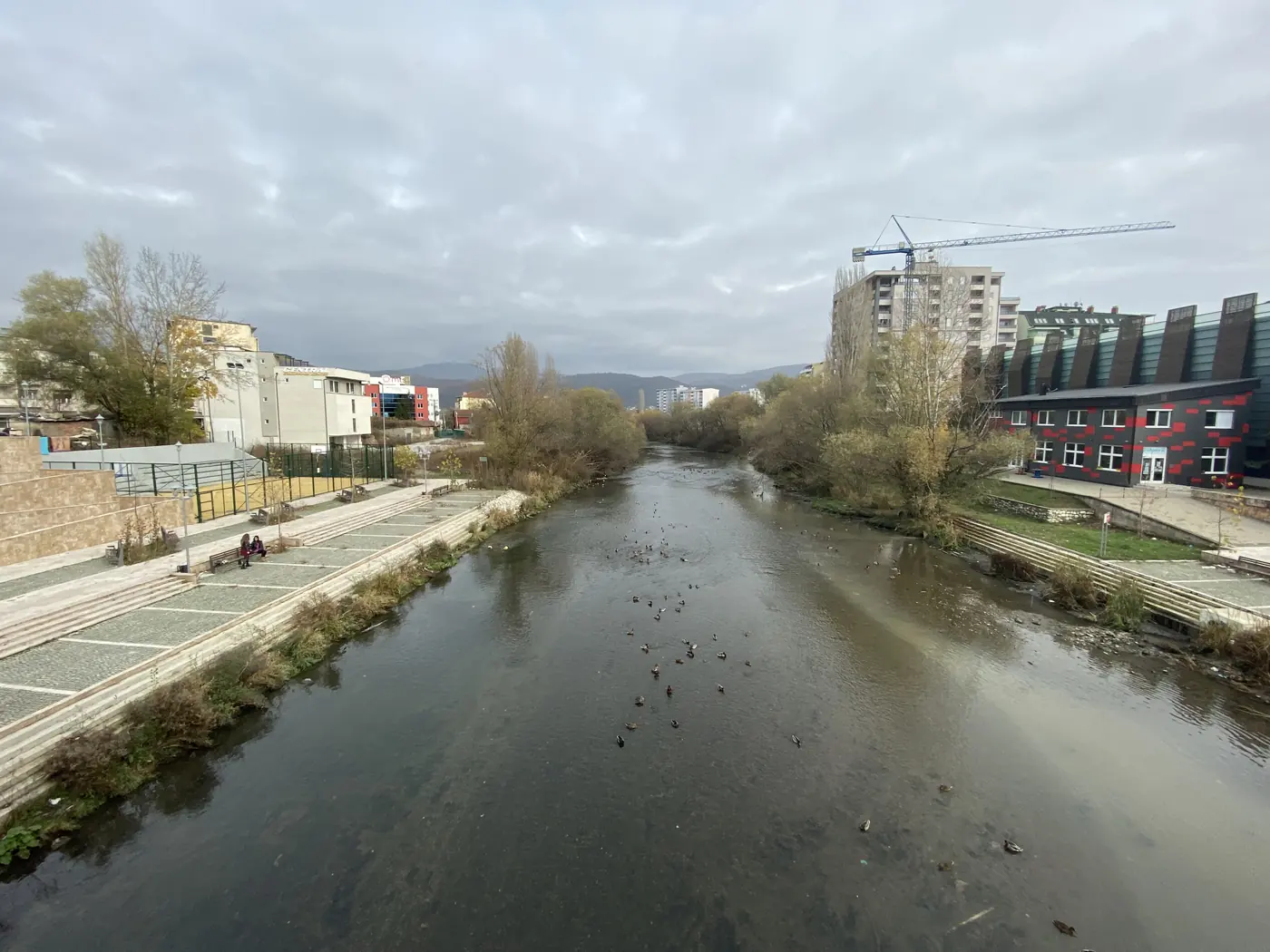 The Ibar river from the bridge, Mitrovica