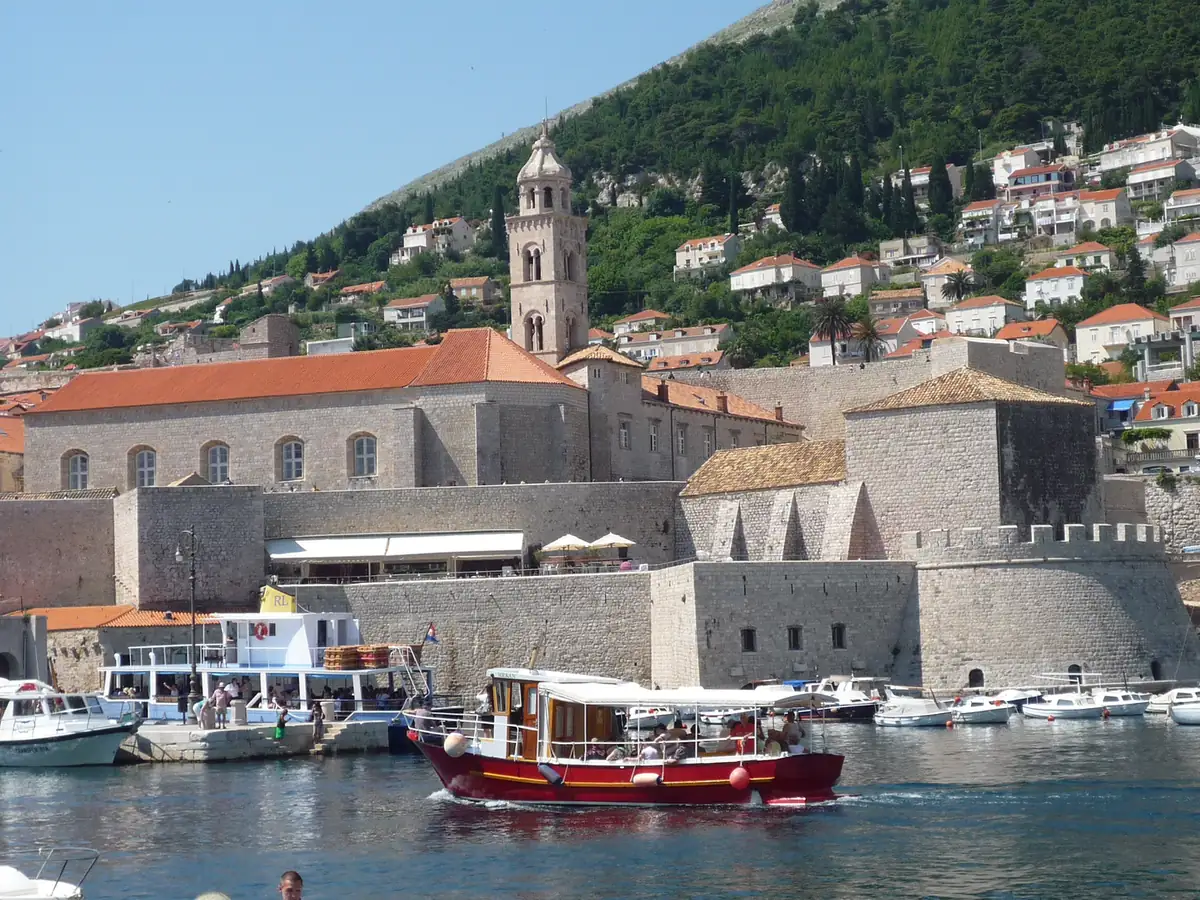Dubrovnik's old port and walls