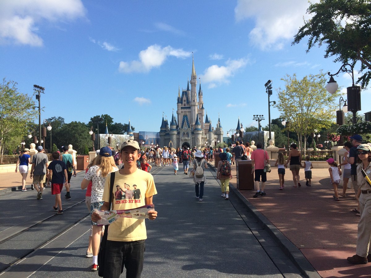 Spencer Li at Magic Kingdom in Orlando, Florida, in August 2015