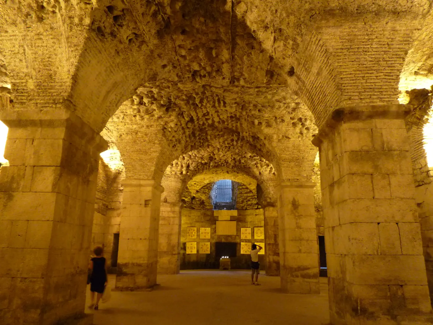 The vaulted basement halls of Diocletian's Palace