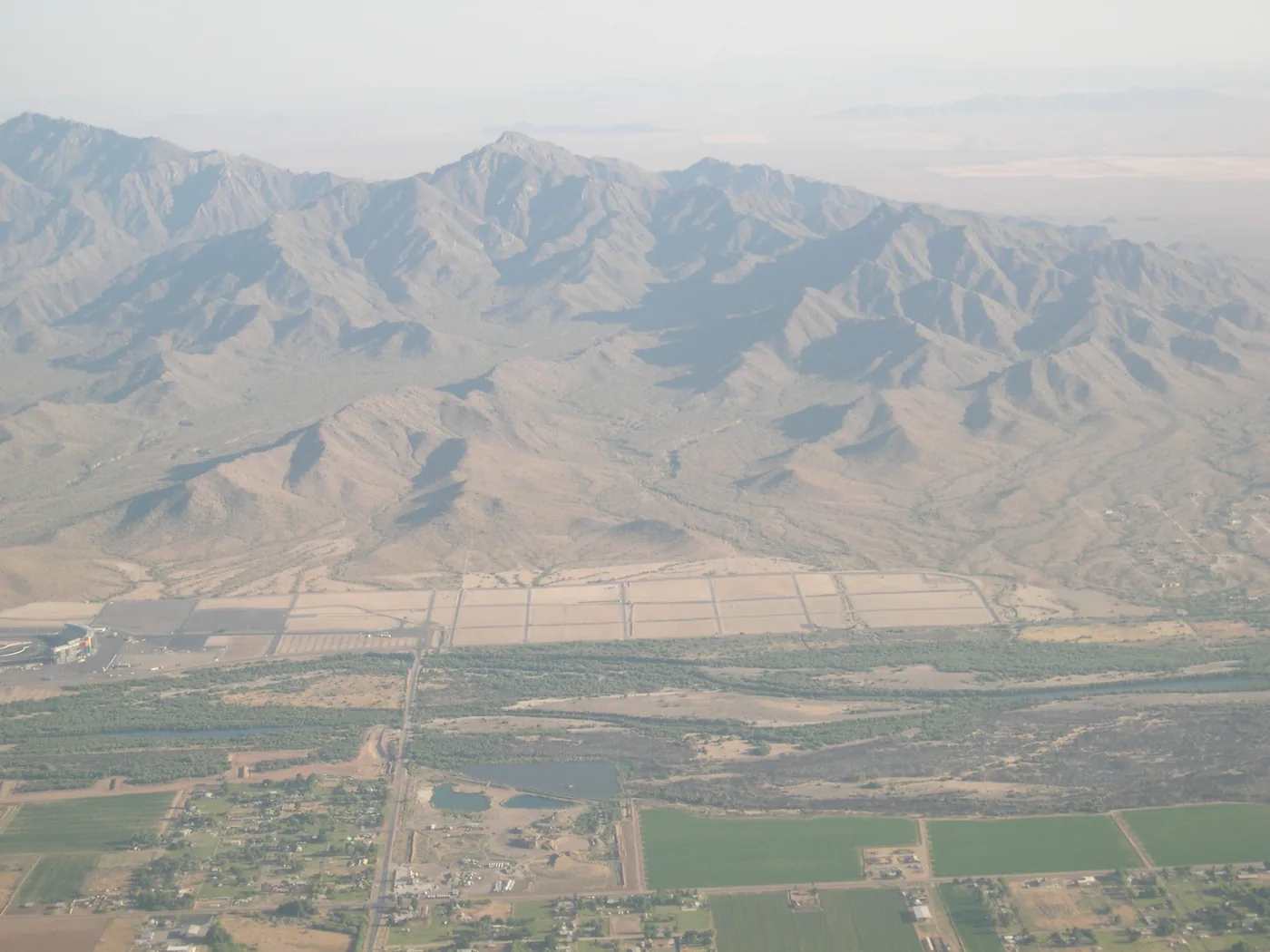 Desert mountains from the plane