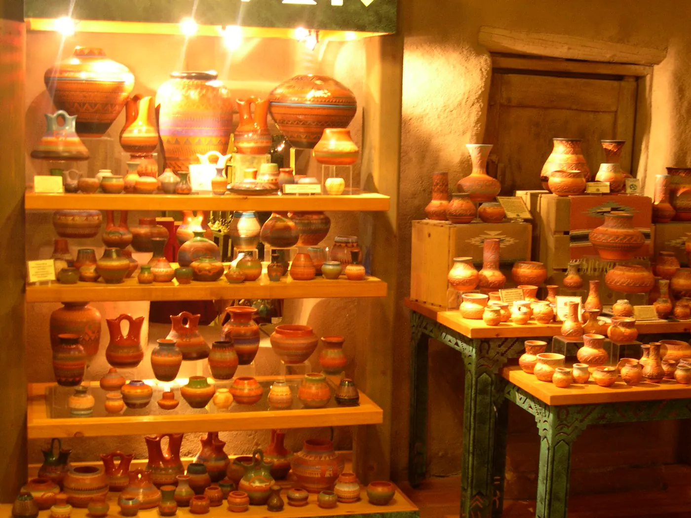 Hopi House pottery shelves