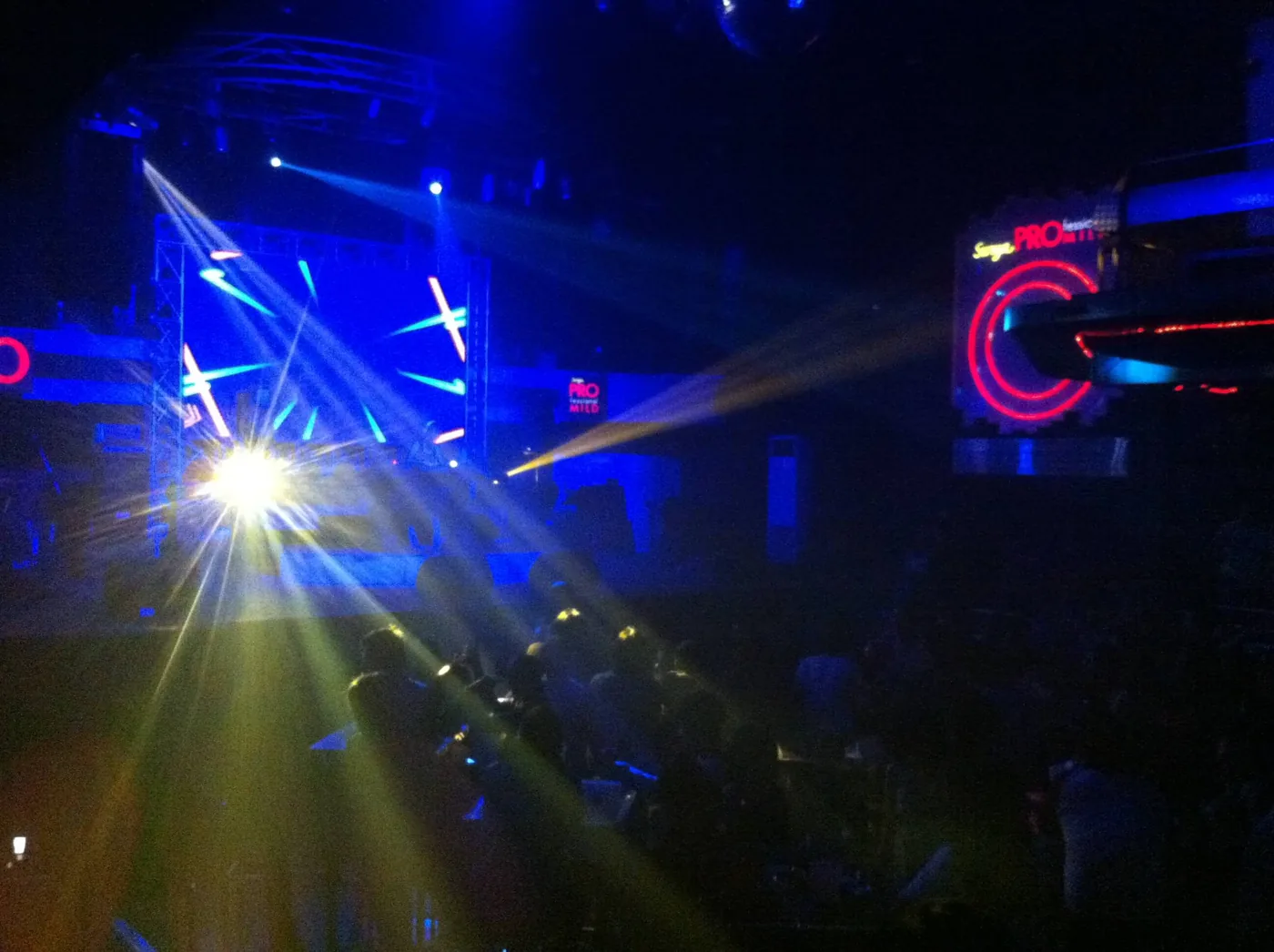 Lights over the dance floor in Jakarta