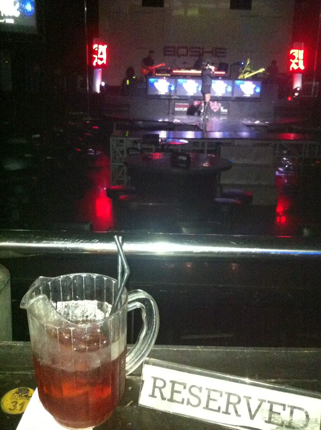 Our reserved VIP table at a Jakarta club