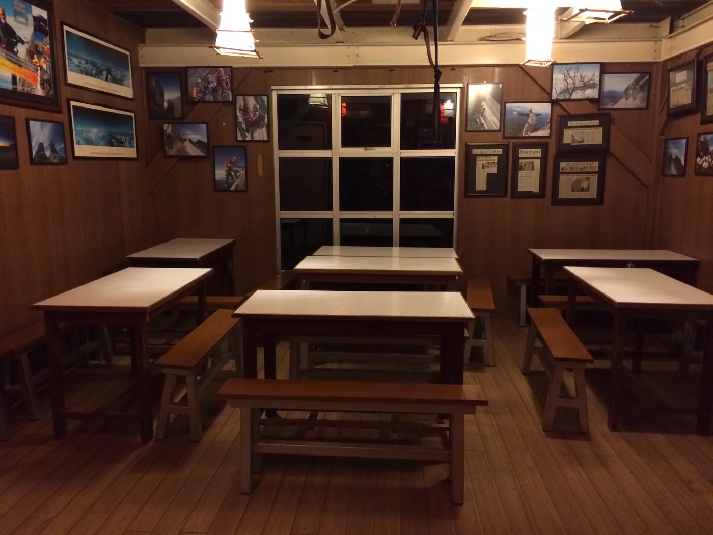 The empty Laban Rata dining room