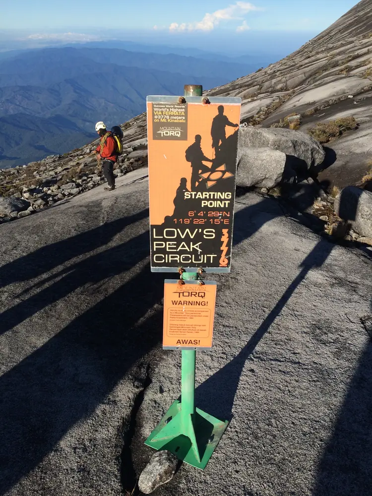 The Low's Peak Circuit start sign