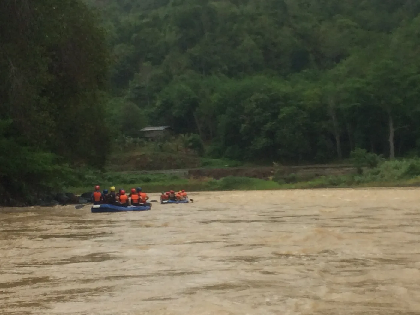 The wide brown Padas River
