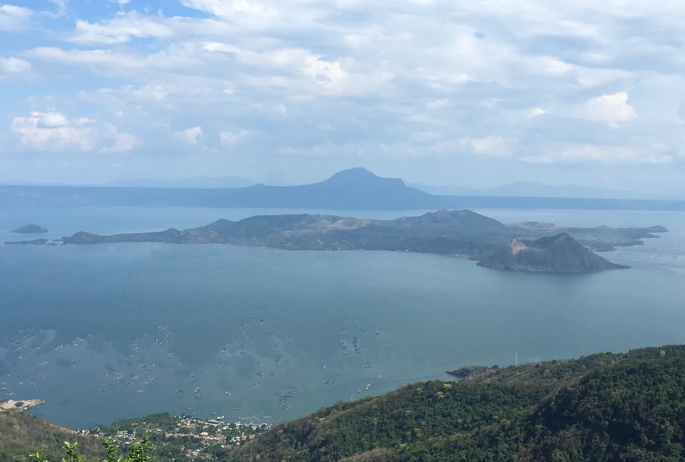 Taal's volcano island in the lake, from the Tagaytay ridge