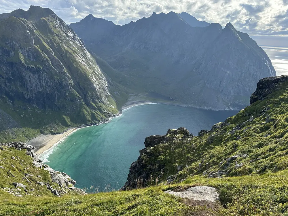 Kvalvika Beach from Ryten
