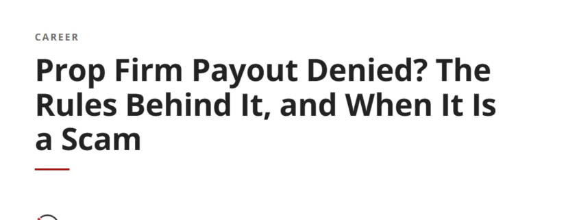 Prop Firm Payout Denied? The Rules Behind It, and When It Is a Scam
