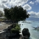 The coast at Moalboal, Cebu, with island boats offshore