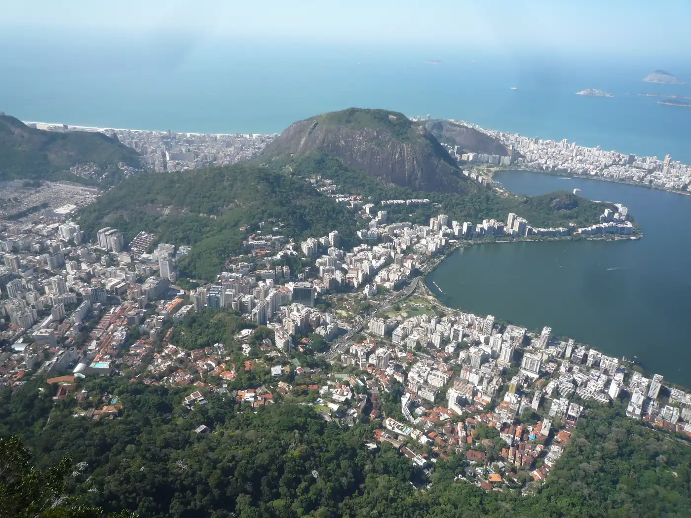 Rio, the lagoon and the ocean from Corcovado