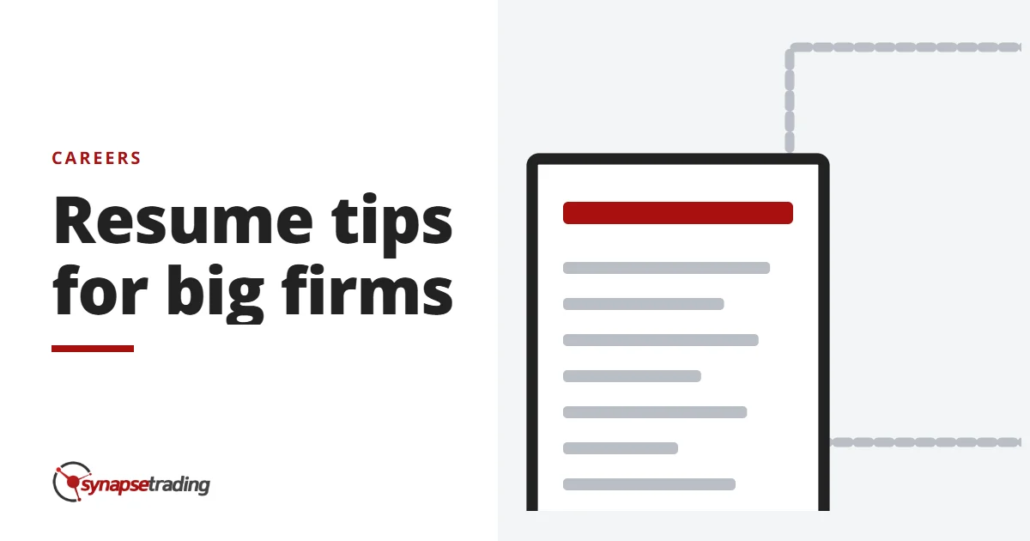 Resume tips for big firms - careers