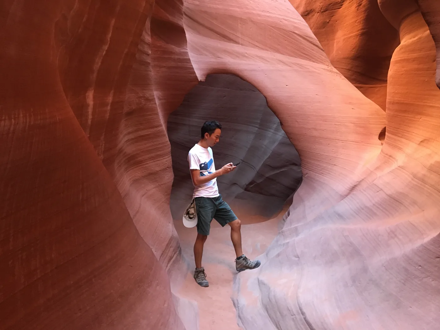 Spencer inside Antelope Canyon