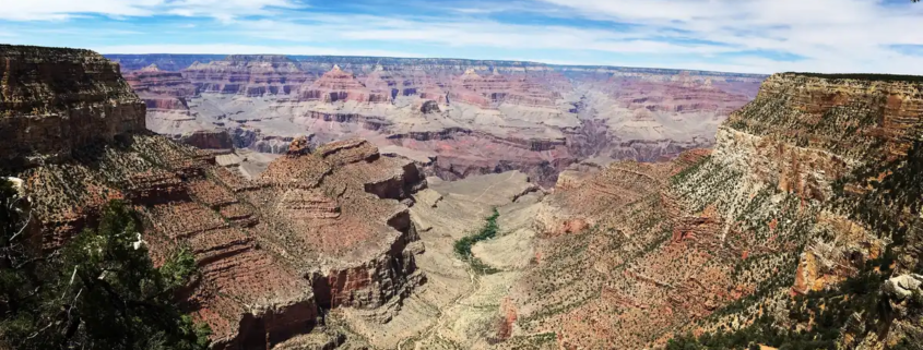 View from the Grand Canyon's South Rim down the Bright Angel Trail, Arizona